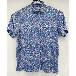 Tailorbyrd Short Sleeve Poly Blend Polo Shirt Multicolored Men's Size XL